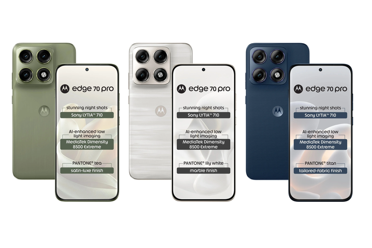Motorola, Motorola Edge 70 Pro, Dimensity 8500, IP68, IP69, harga Motorola Edge 70 Pro, HP Motorola Edge 70 Pro Resmi, Punya Tiga Kamera 50 MP dan Chip 