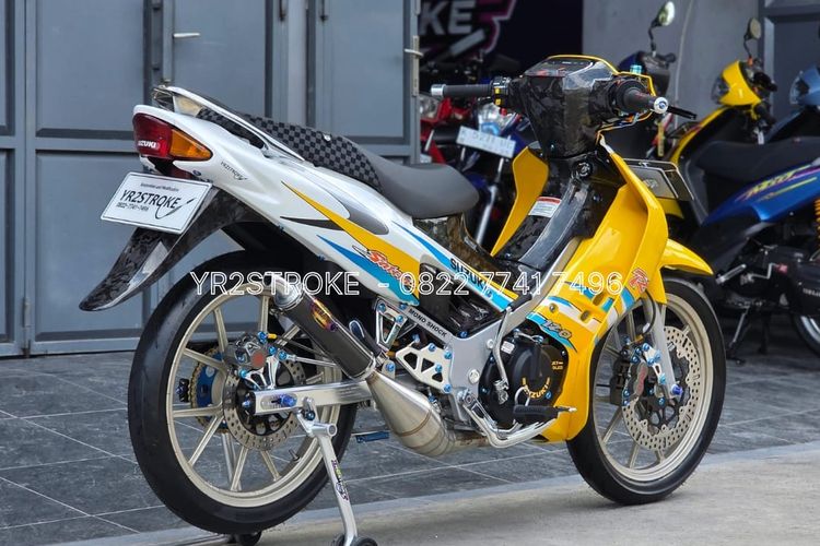 modifikasi, Suzuki satria, satria hiu, suzuki satria hiu, Suzuki Satria R 120, Suzuki Satria Hiu Orisinal Upgrade, Harga Tembus Rp 110 Juta