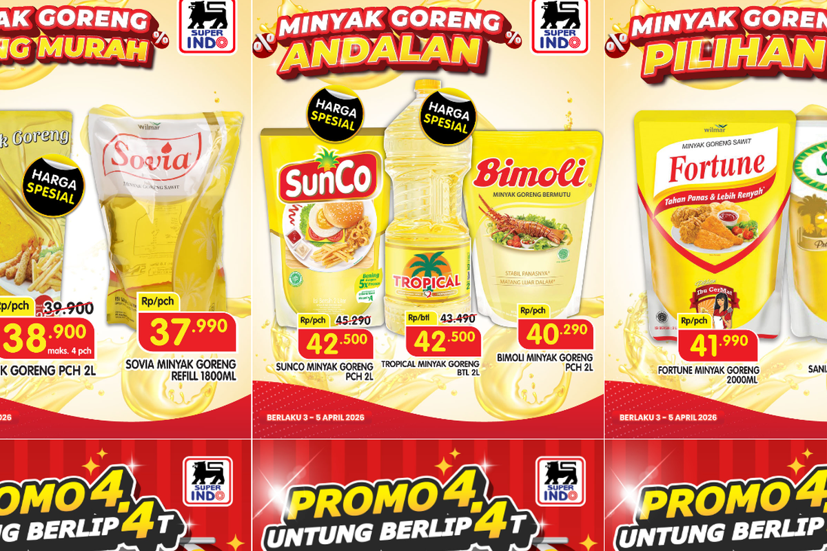 Promo superindo, Promo Superindo Hari Ini 7 Juni 2026, Stok Gula 1 Kg Turun Harga Jadi Rp 17.500, Minyak goreng (hari ini terakhir), Masak hemat happy (4-10 Juni 2026), Fresh deal (4-10 Juni 2026), Sembako hemat (hari ini terakhir)