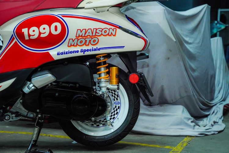 Grand Filano, skutik kalcer, Grand Filano Hybrid, modifikasi, Yamaha Grand Filano, Skutik kalcer, Yamaha Grand Filano Tampil Kalcer dengan Gaya Rally 90-an