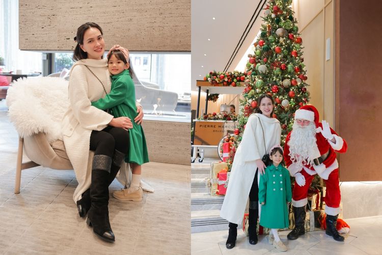 Natal, merayakan Natal, Intip Outfit Shandy Aulia Saat Merayakan Natal 2025, Classic Chic Style
