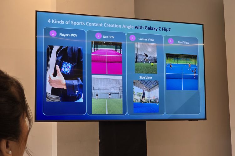 padel, flex cam, samsung z flip 7, Cindy Gulla, Rahasia Cindy Gulla Bikin Konten Olahraga Keren: Pakai Samsung Z Flip 7