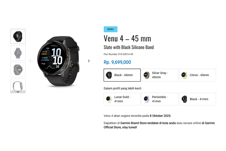 SmartWatch, Garmin, garmin venu 4, venu 4, fitness coach, harga garmin venu 4, Garmin Connect app, Smartwatch Garmin Venu 4 Resmi di Indonesia, Ini Harganya
