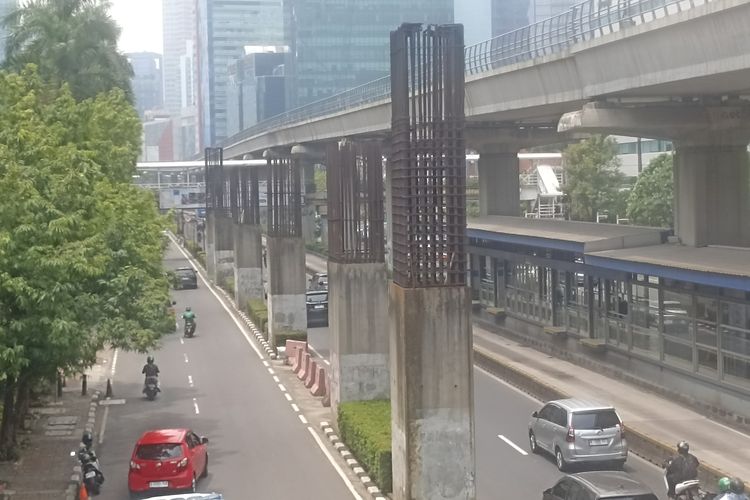 pembongkaran tiang monorel, Pembongkaran Tiang Monorel Jakarta, Simak Rekayasa Lalu Lintasnya