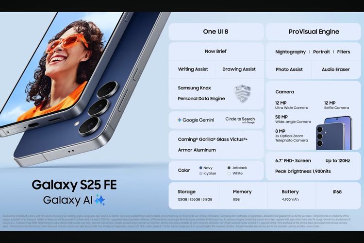 Samsung, Galaxy S25, Galaxy S24 FE, Galaxy S25 FE, samsung S25 FE, spesifikasi Galaxy S25 FE, harga Galaxy S25 FE, HP Flagship Murah Samsung Galaxy S25 FE Meluncur, Ini Harganya, Exynos 2400 warisan Galaxy S24, Spesifikasi Samsung Galaxy S25 FE, Galaxy S-series pertama dengan One UI 8, Harga Samsung Galaxy S25 FE