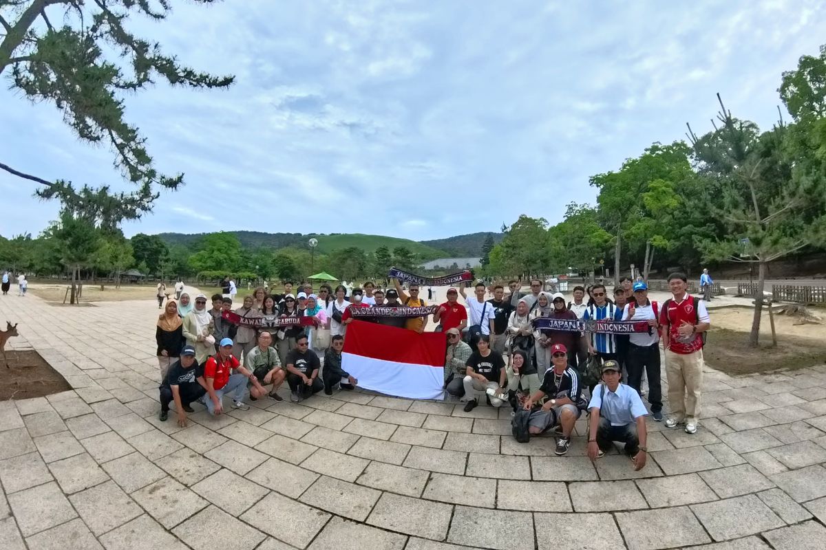 Timnas Indonesia, La Grande Indonesia, Osaka, Jepang vs Indonesia, Garuda Japan, La Grande Indonesia Tiba di Osaka, Dukungan Tanpa Batas dan Pererat Persahabatan