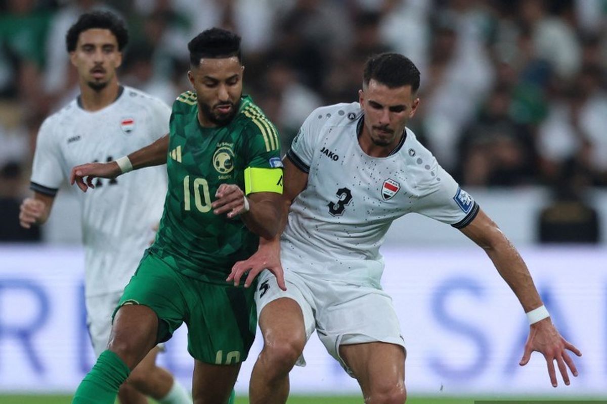 Arab Saudi, Irak, Piala Dunia 2026, Kualifikasi Piala Dunia 2026 Zona Asia, Kualifikasi Piala Dunia 2026, Arab Saudi vs Irak, Hasil Arab Saudi vs Irak, Hasil Arab Saudi Vs Irak 0-0, The Green Falcons Lolos ke Piala Dunia