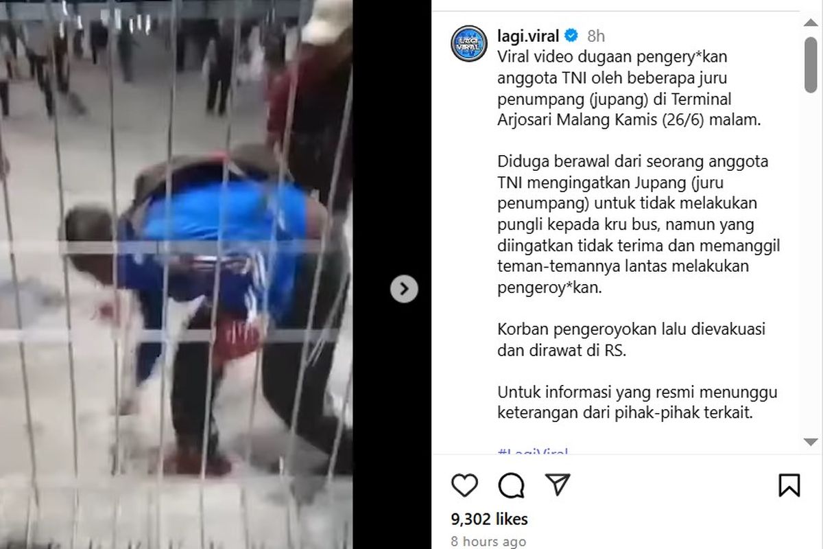 Terminal Arjosari, Malang, kasus pengeroyokan, terminal arjosari, kasus pengeroyokan anggota TNI, kasus pengeroyokan anggota TNI di terminal arjosari, perwira tni al dikeroyok, perwira tni al dikeroyok di malang, Penyebab Pengeroyokan Perwira TNI AL di Malang Terungkap, Diduga Ada Calo Tidak Terima