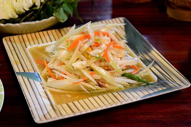 salad pepaya muda, resep som tam, Resep Som Tam, resep som tam mangga thailand, rujak thailand, Resep Som Tam ala Lisa Blackpink, Rujak Thailand Mudah Dibuat