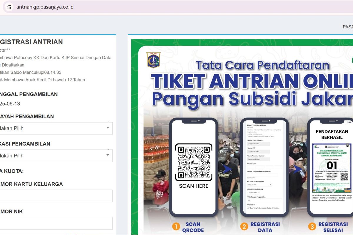 daftar antrean KJP Pasar Jaya, pangan bersubsidi, antrian pangan bersubsidi, cara daftar antrean kjp pasar jaya 2025, daftar antrean kjp pasar jaya, Cara Daftar Antrean KJP Pasar Jaya 2025 melalui antrianpanganbersubsidi.pasarjaya.co.id
