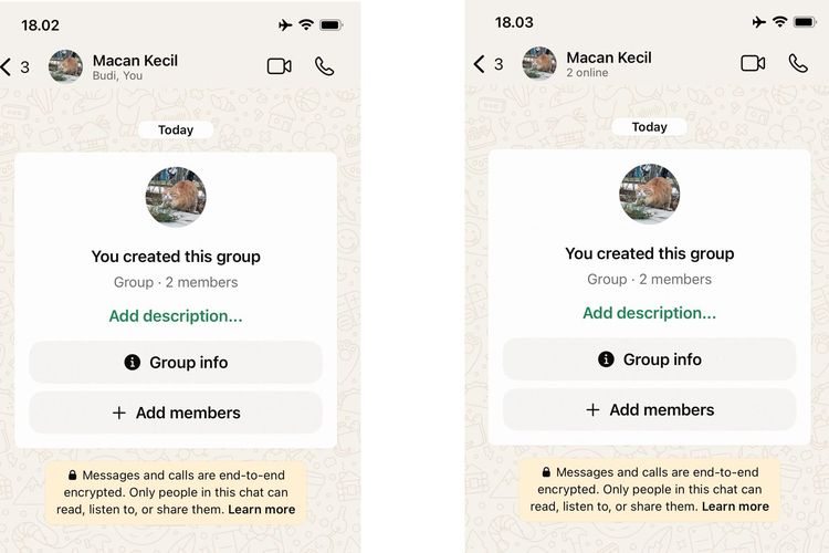 WhatsApp, status Online grup WA, status Online grup WhatsApp, Tampilan status Online grup WA, Status Online grup WA, status online grup WhatsApp, status online grup WA, tampilan status online grup wa, WhatsApp Grup kini Muncul Status Online, Begini Tampilannya