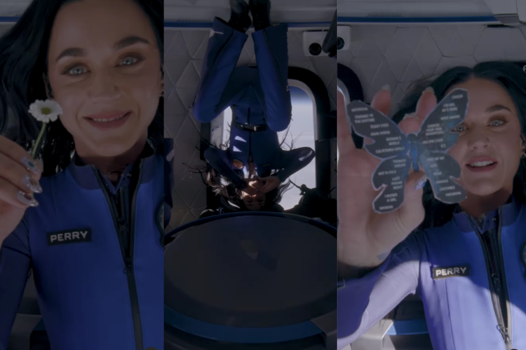 Katy Perry, luar angkasa, Blue Origin, Jeff Bezos, KATY PERRY, Momen Katy Perry di Luar Angkasa: Lihat Lengkung Bumi dan Pegang Bunga Aster