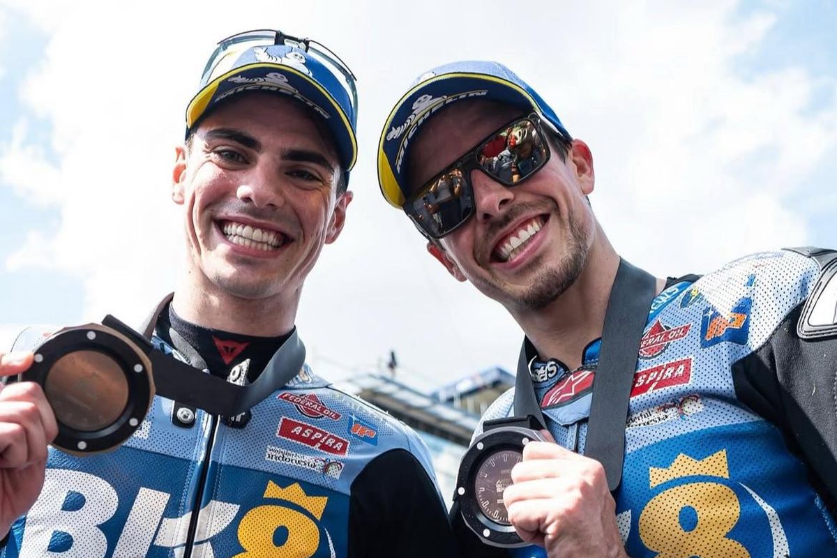 Gresini Racing, sprint race, MotoGP, Sirkuit Le Mans, Ducati, Alex Marquez, Fermin Aldeguer, Sprint Race, MotoGP 2025, ducati, motogp 2025, MotoGP Perancis 2025, Gresini Racing Raih Podium Ganda Pertama di 2025