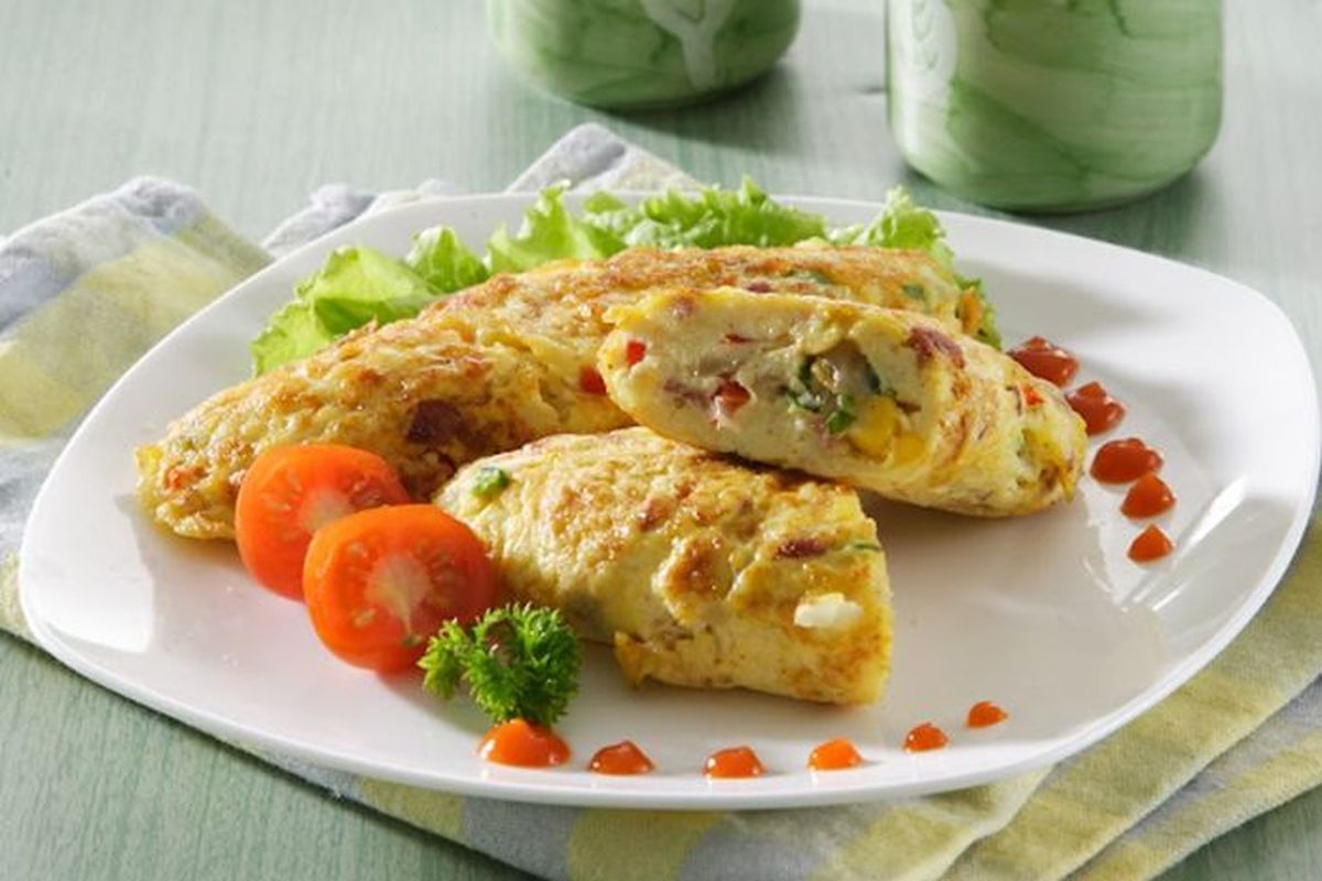Resep omelet sayur, resep omelet sayur, ide bekal kantor, ide bekal suami, ide bekal kantor simple, resep omelet sayur untuk diet, resep omelet sayur gulung, Resep Omelet Sayur Gulung, Bisa Jadi Ide Bekal ke Kantor