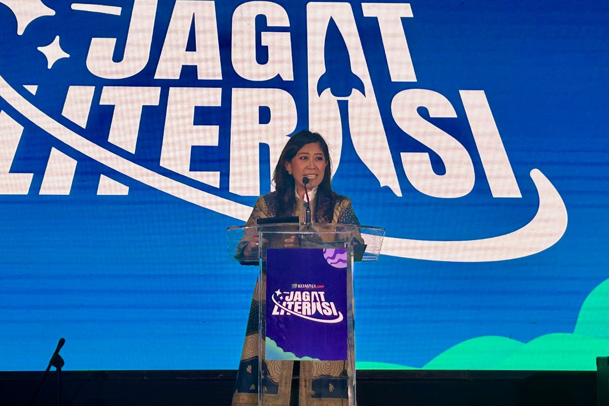 Kompas, Meutya Hafid, Menkomdigi, Jagat Literasi, Menkomdigi Meutya Hafid, hut kompas, hut kompas ke 30, outfit meutya hafid, busana meutya hafid, Meutya Hafid Kenakan Wastra UMKM Yogyakarta di HUT Ke-30 Kompas.com