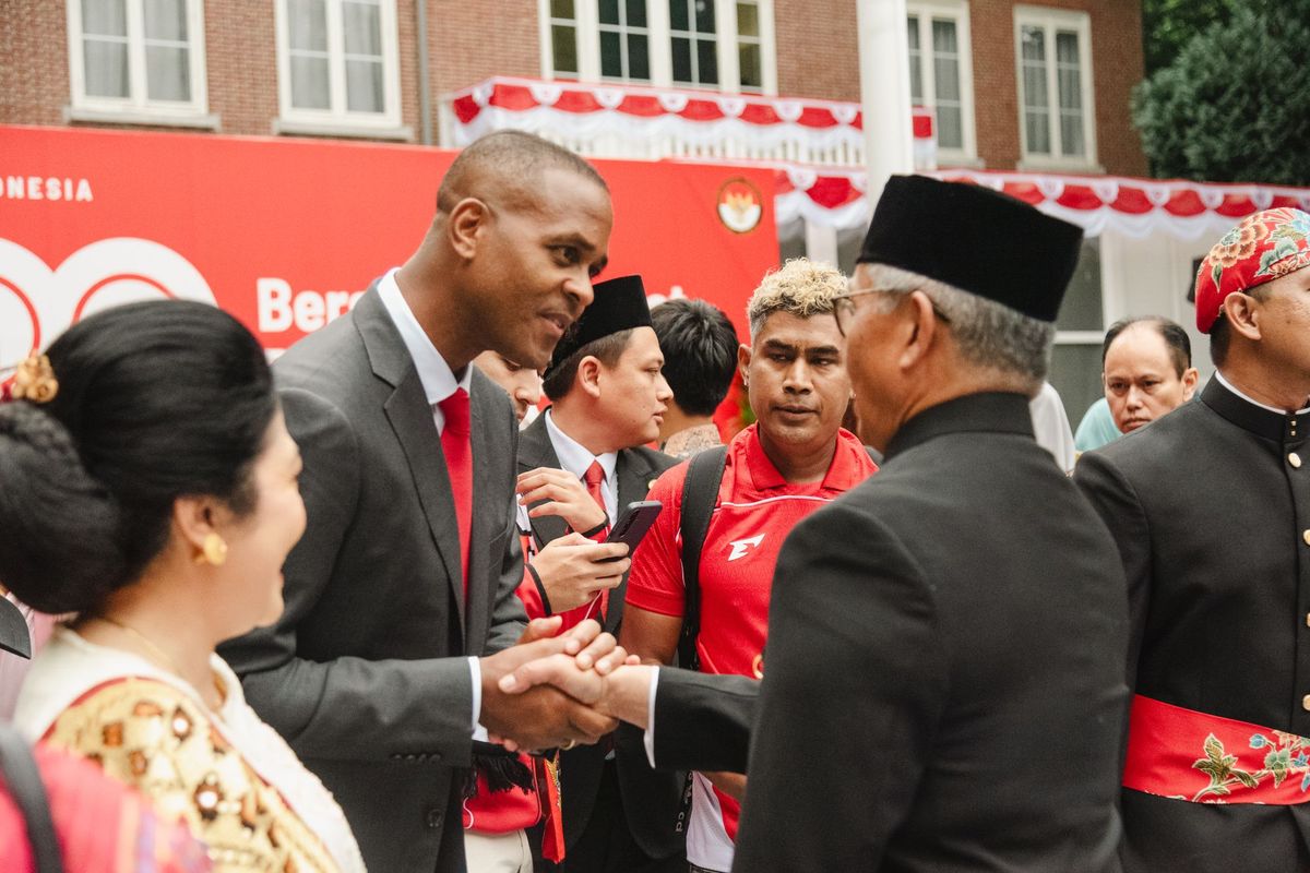 Timnas Indonesia, Patrick Kluivert, kbri den haag, HUT ke-80, Patrick Kluivert Ramaikan HUT ke-80 Republik Indonesia di Belanda