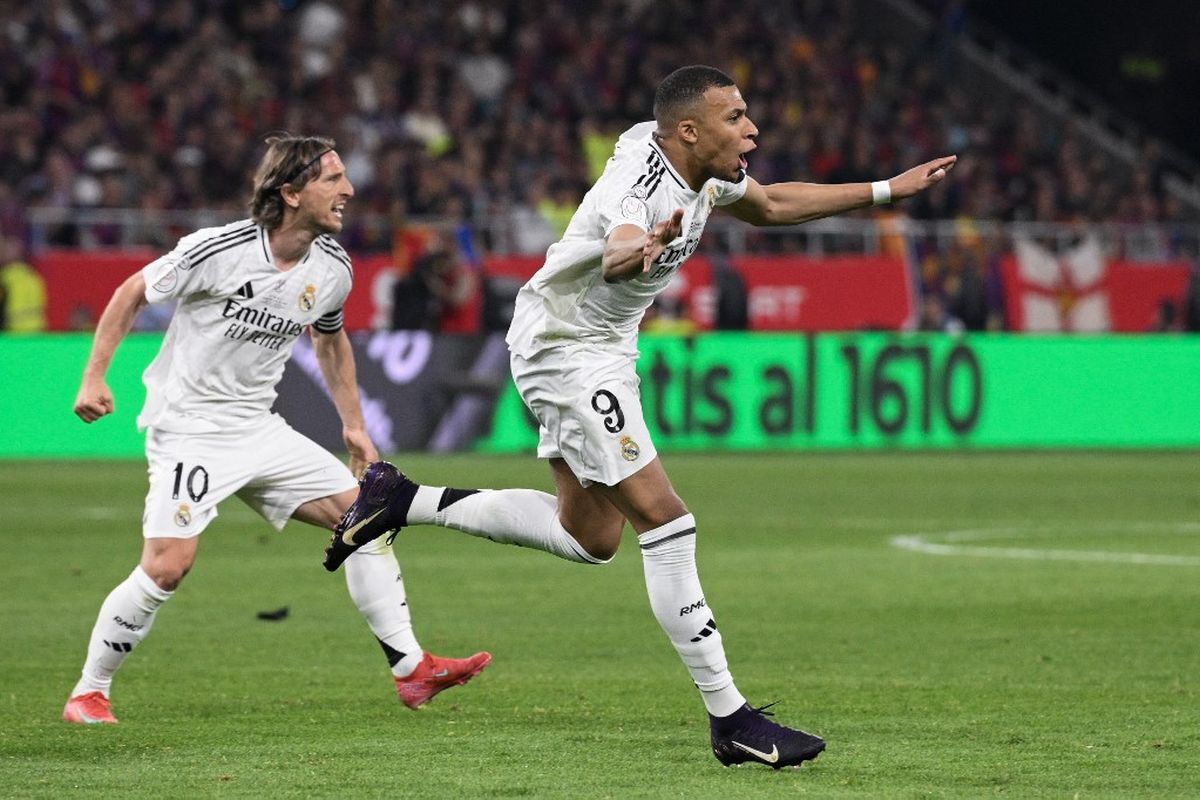 Kylian Mbappe, Cristiano Ronaldo, Real Madrid, Barcelona, Copa del Rey, final Copa del Rey, Barcelona vs Real Madrid, Real Madrid Vs Barcelona, Final Copa del Rey, Hasil Copa del Rey, real madrid, skor Barcelona vs Real Madrid, Hasil Barcelona Vs Real Madrid: Mbappe Lampaui Rekor Gol Ronaldo