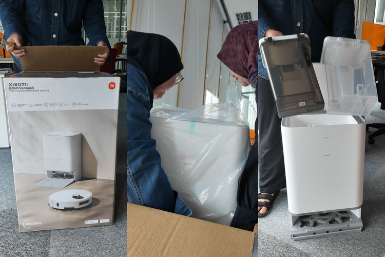 Xiaomi, Xiaomi Robot Vacuum 5, bersih-bersih, Saya Tes Xiaomi Robot Vacuum 5, Hasilnya Cocok Buat yang Capek Ngepel Manual,  Isi paket pembelian Xiaomi Robot Vacuum 5 harga Rp 9 juta., Base station besar dengan fungsi “serba otomatis”, Daya hisap 20.000 Pa dan anti rambut kusut, Vacum dan pel pintar, karpet tetap kering, Tes singkat, hasilnya meyakinkan