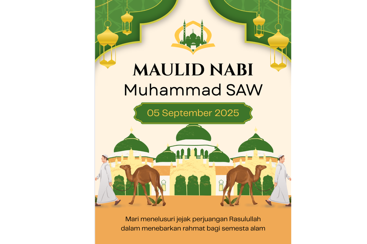 Canva, maulid nabi 2025, link download poster maulid nabi 2025, Link Download Poster dan Tema Maulid Nabi 2025