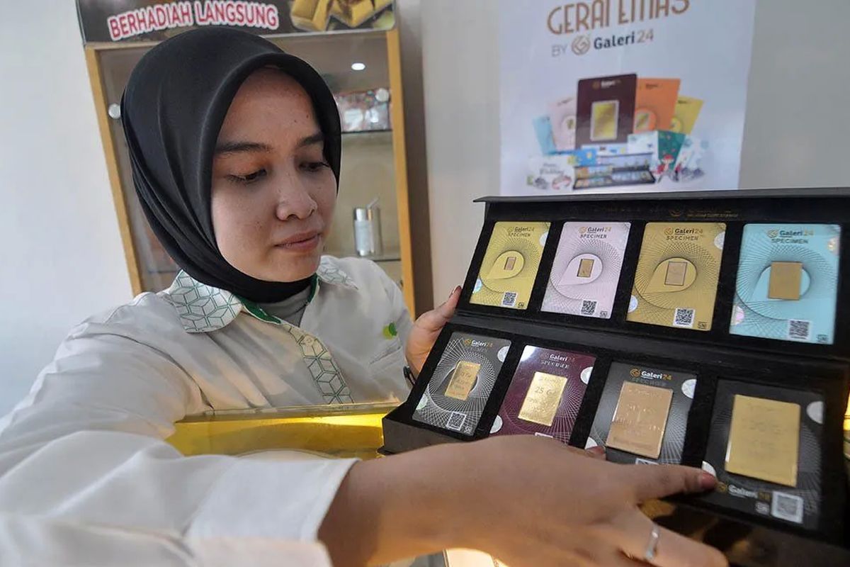 harga emas, harga emas 1 gram, harga emas di pegadaian, Galeri24, Harga Emas di Pegadaian 27 Oktober 2025, Galeri24 dan UBS Terpantau Stabil
