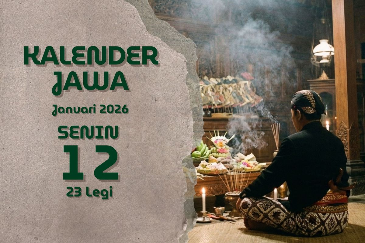 kalender Jawa, pasaran, weton, kalender Jawa hari ini, Kalender Jawa 12 Januari 2026, Cek Pasaran dan Arti Weton Hari Ini, Kalender Jawa Hari Ini, Arti Weton Hari Ini: Senin Wage, Kalender Jawa untuk Aktivitas Sehari-hari, Memahami Hubungan Kalender Jawa, Hijriah, dan Masehi