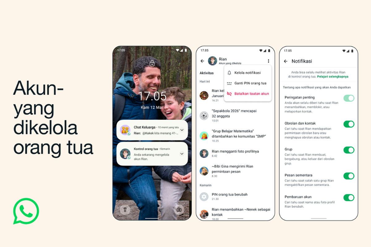 akun WA anak, akun WhatsApp anak, WhatsApp Luncurkan Akun Khusus Anak, Begini Cara Setting Pengawasan Orangtua