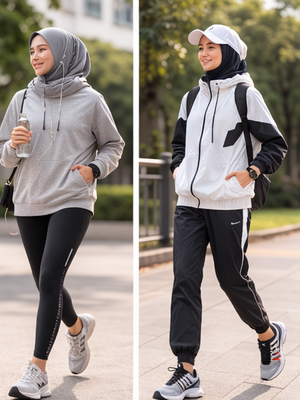 outfit olahraga hijab, outfit olahraga hijab modis, 20 Outfit Olahraga Hijab Modis untuk Jogging, Gym, dan Outdoor, Tips Memilih Outfit Olahraga Hijab Modis dan Nyaman, Outfit Olahraga Hijab Modis untuk Gym, Outfit Olahraga Hijab Modis untuk Outdoor, Kesalahan yang Perlu Dihindari Saat Memilih Outfit Olahraga Hijab
