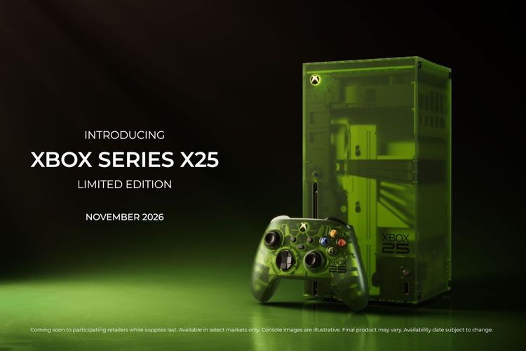 Konsol, Xbox, Microsoft, Xbox Series X25, Xbox Series X, Xbox Wireless Controller X25 Special Edition, Microsoft Rilis Xbox Series X25, Bawa Desain dari Konsol Klasik
