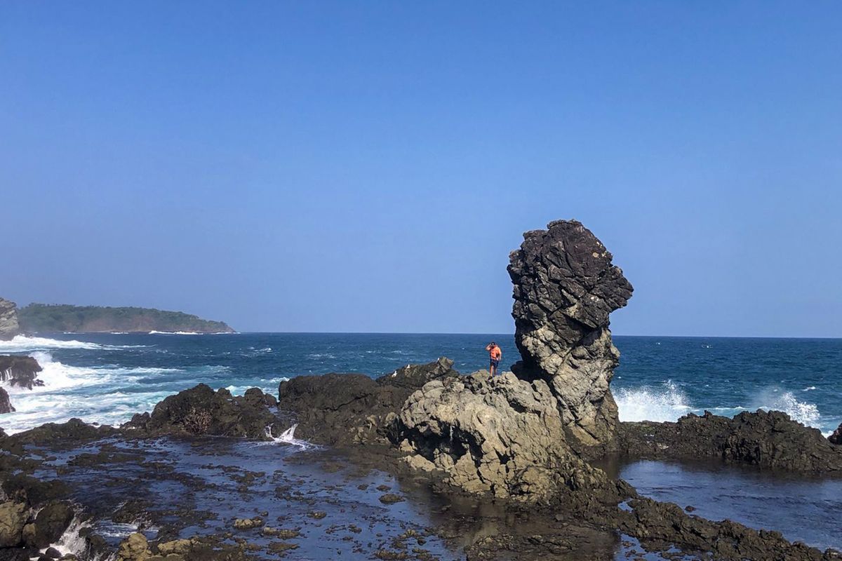 Watu Togok, watu togok, Watu Togok berbahaya, Watu Togok Pantai Siung, Ada Wisatawan Hilang, Ini Alasan Watu Togok di Pantai Siung Berbahaya