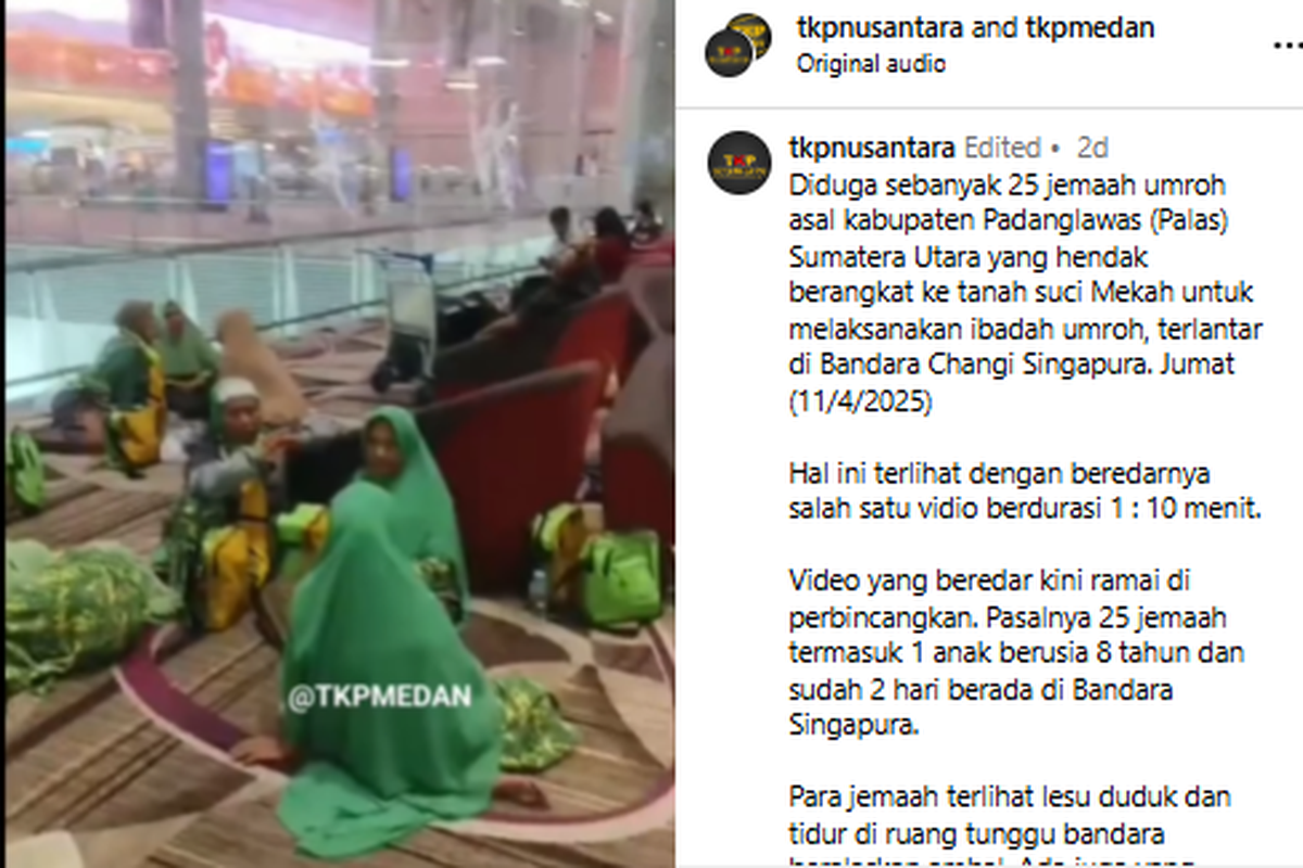 jemaah umrah, Bandara Changi, bandara Changi, Jemaah umrah, Jemaah umrah gagal berangkat, jemaah umrah telantar di bandara changi, Kronologi 25 Jemaah Umrah Telantar di Bandara Changi, Singapura