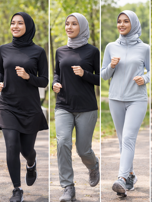 outfit olahraga hijab, outfit olahraga hijab modis, 20 Outfit Olahraga Hijab Modis untuk Jogging, Gym, dan Outdoor, Tips Memilih Outfit Olahraga Hijab Modis dan Nyaman, Outfit Olahraga Hijab Modis untuk Gym, Outfit Olahraga Hijab Modis untuk Outdoor, Kesalahan yang Perlu Dihindari Saat Memilih Outfit Olahraga Hijab