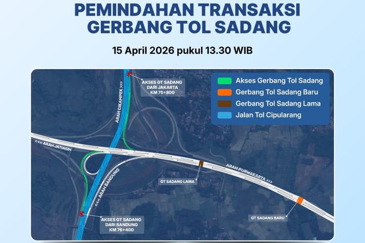 Jalan Tol, gerbang tol, GT Sadang, Jasa Marga, Resmi Pindah, Gerbang Tol Sadang Kini Beroperasi di Lokasi Baru
