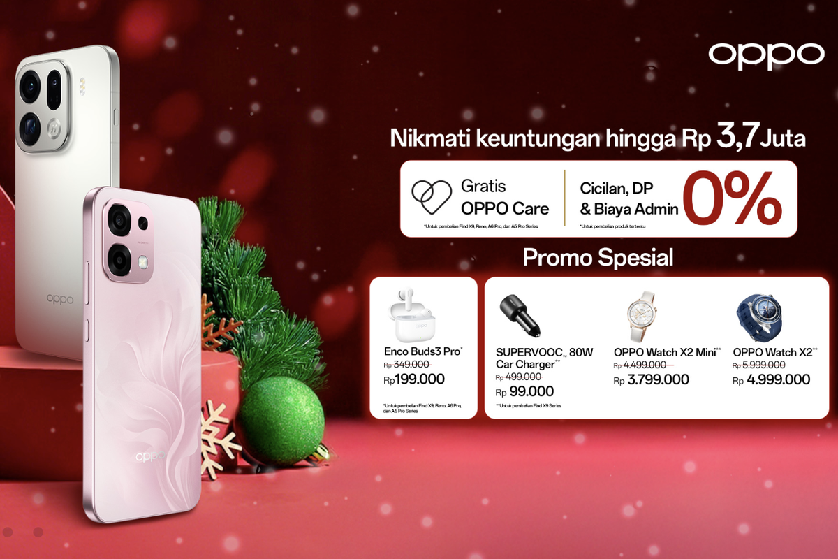 daftar harga HP OPPO terbaru, harga HP OPPO hari ini, Daftar Harga HP OPPO Hari Ini 31 Desember 2025, Promo Akhir Tahun Untung hingga Rp 3,7 Juta