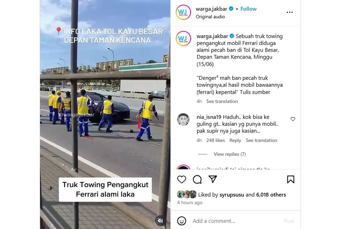 Ferrari, kecelakaan, ferrari, mobil mewah, Ferrari Purosangue, Ferrari kecelakaan, Ferrari Purosangue Terguling di Tol Cengkareng, Ini Spek dan Harganya
