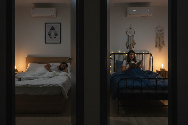 sleep divorce, pisah ranjang, Mengenal Sleep Divorce, Ketika Pasutri Pisah Ranjang demi Kualitas Tidur Lebih Baik, Manfaat sleep divorce, Sisi negatif sleep divorce, Apakah sleep divorce tepat untukmu?, Cara membicarakannya dengan pasangan