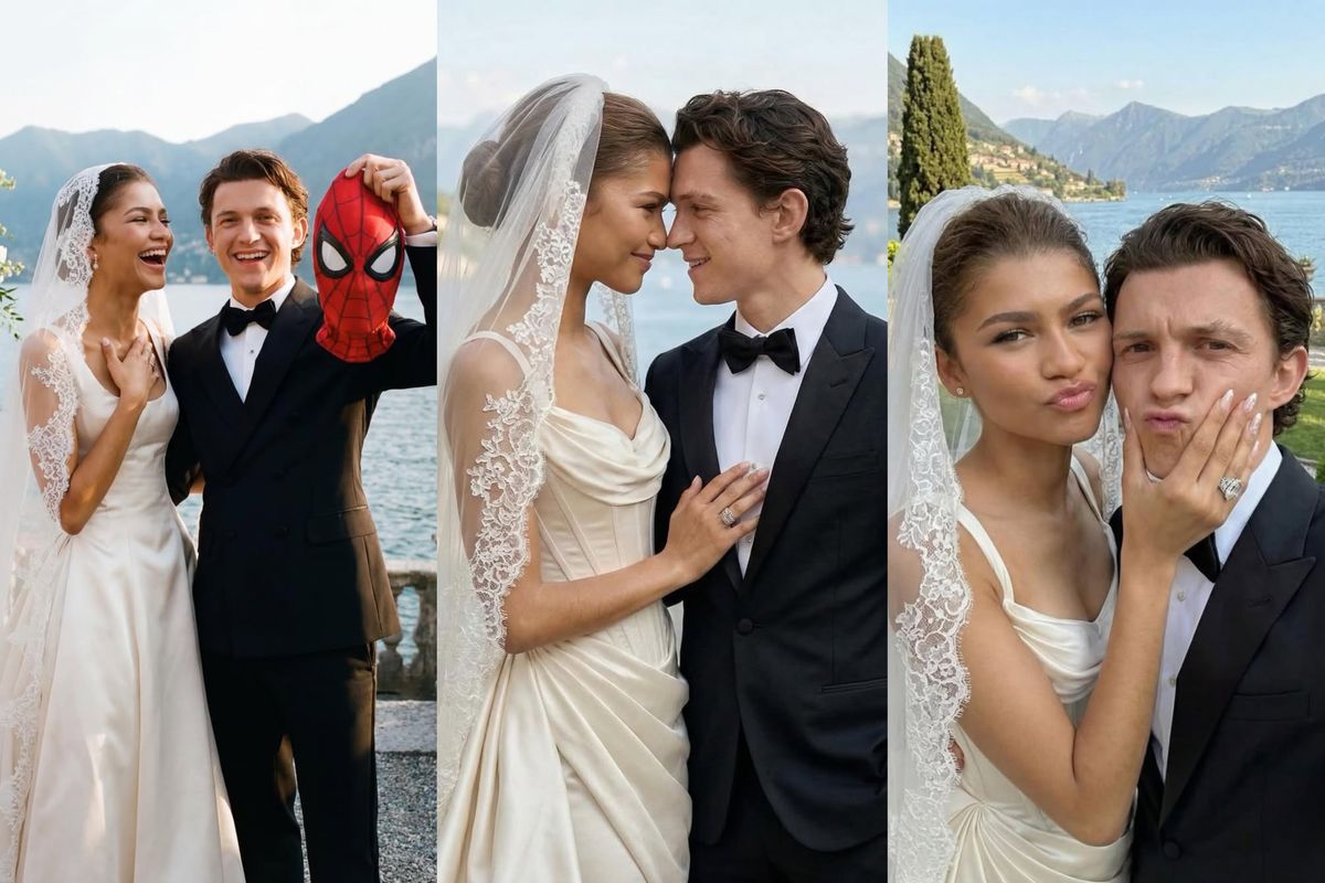 Zendaya, pernikahan, Tomdaya, Tom Holland, Nano Banana, Ramai Foto Pernikahan Tom Holland-Zendaya di Internet, Ternyata Bikinan AI