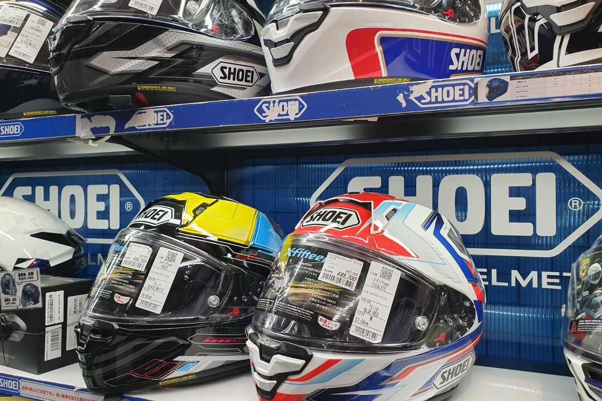 Shoei, Arai, helm premium, Nolan, ricoland, ricoland tokyo, Berburu Helm Premium di Ricoland Tokyo Bay
