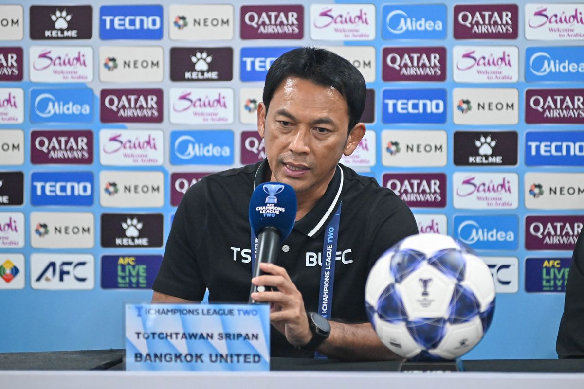 Bangkok United, Totchawan Sripan, Persib Bandung, AFC Champions League Two, ACL 2, persib vs bangkok united, Kata Pelatih Bangkok United Usai Gagal Kudeta Persib di Puncak Klasemen ACL 2