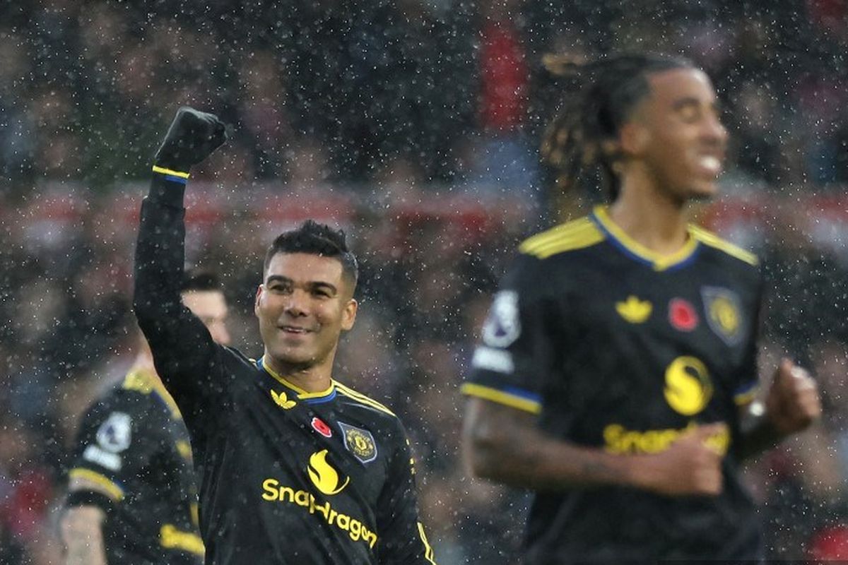 Manchester United, Liga Inggris, Casemiro, Nottingham Forest, hasil nottingham vs man united, skor nottingham vs man united, Hasil HT Nottingham Vs Man United 0-1: Tandukan Casemiro Bawa Setan Merah Unggul
