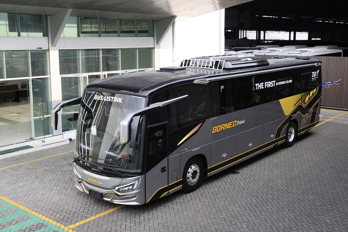 bus listrik, PO Borneo Trans, Karoseri Tentrem, Avante H7, bus listrik AKAP, Bus Listrik PO Borneo Trans Buatan Tentrem, Mewah dan Senyap