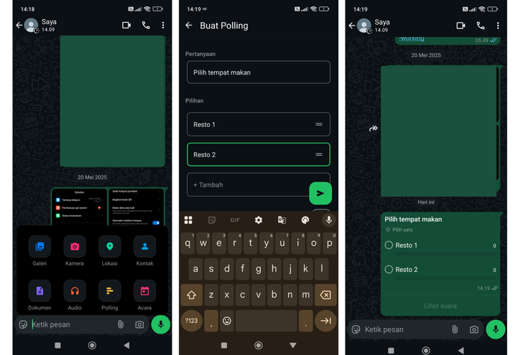 WhatsApp, whatsapp, fitur polling, polling whatsapp, cara buat polling whatsapp, Cara Buat Polling atau Voting di Grup WhatsApp