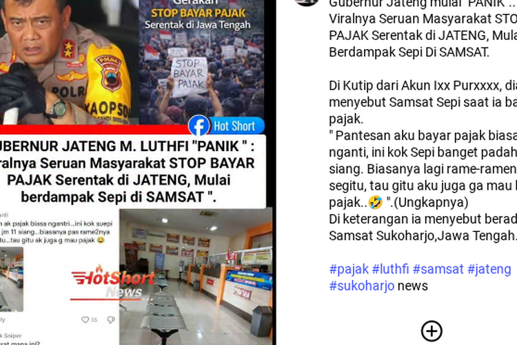 stop bayar pajak, Benarkah Gerakan Stop Bayar Pajak Bikin Samsat di Jateng Sepi?