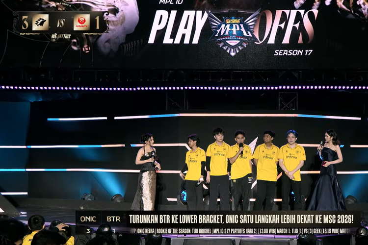 Geek Fam, Onic Esports, Playoff, MPL ID S17, Jadwal Final Upper Bracket MPL S17, Geek Fam Tantang Onic Esports