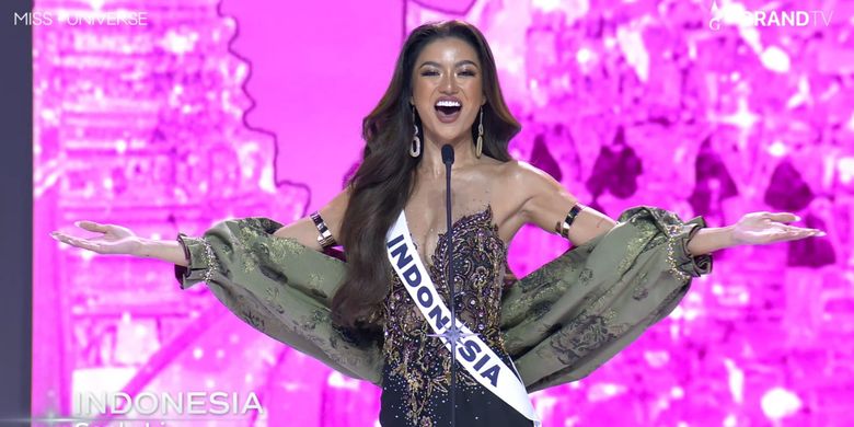 The Universe Ceremony, Miss Universe, Miss Universe Indonesia, Miss Universe Indonesia 2025, miss universe 2025, Sanly liu, miss universe indonesia sanly liu, sanly liuu miss universe indonesia, the universe ceremony, Potret Miss Universe Indonesia Sanly Liu Pakai Gaun Kebaya Motif Garuda