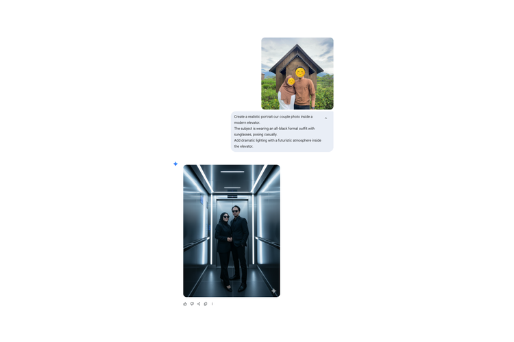 artificial intelegence, foto AI, Gemini, Gemini AI, foto gemini AI di lift, Tren Foto Gemini AI di Lift Lagi Hits, Begini Prompt dan Cara Membuatnya