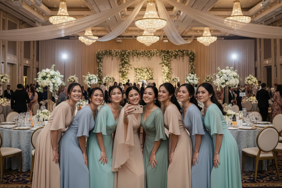 bridesmaid, Apa Itu Bridesmaid? Pengertian, Tugas, dan Bedanya dengan Pagar Ayu, Apa Itu Bridesmaid?, Bridesmaid Artinya Apa?, Tugas Bridesmaid dalam Pernikahan, Perbedaan Bridesmaid dan Pagar Ayu, Bridesmaid dan Groomsmen, Apa Bedanya?, Apakah Bridesmaid Harus Membayar Gaun Sendiri?, FAQ Seputar Bridesmaid