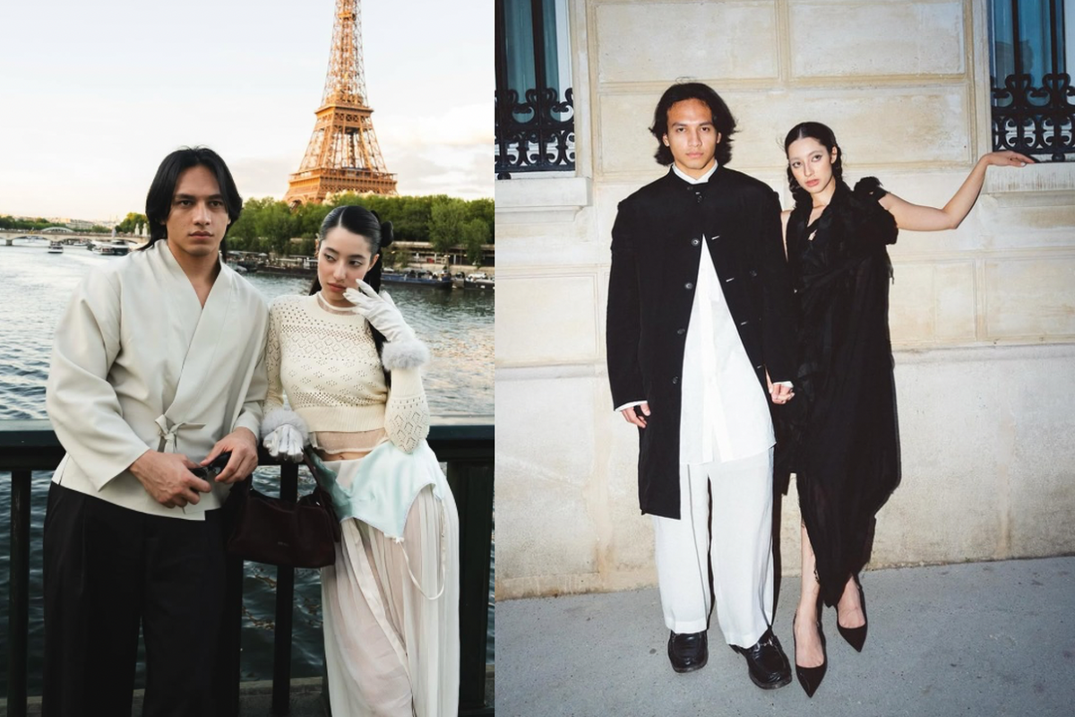Jefri Nichol, Ameera Khan, Paris Fashion Week, Paris Fashion Week 2025, Amiri, amiri, Kenzo, kenzo, Hermes, paris fashion week 2025, jefri nichol dan pacar, Gaya Jefri Nichol di Paris Fashion Week 2025, Modis Bareng Ameera Khan