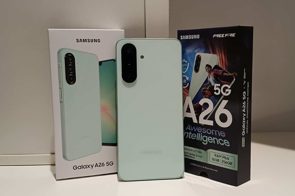 Awesome Intelligence, Smartphone, Samsung A26 5G, hands-on, samsung a26 5g, samsung galaxy a26 5g harga, samsung a26 5g spesifikasi, Hands-on Samsung Galaxy A26 5G, HP Rp 3 Jutaan dengan Desain Elegan, Desain kotak kemasan kolaboratif, Aksesori minimalis, Tampil stylish dengan desain baru , Kamera Samsung Galaxy A26 5G, Dukungan fitur AI Awesome Intelligence, Layar besar, tombol port lengkap, Performa unggul, jaminan OS 6 tahun, Fitur kemanan Knox Vault, sertifikasi IP 67, Harga dan ketersediaan Samsung Galaxy A26 5G