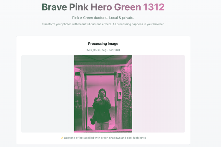 Pink, pink hijau, Link Edit Foto Profil Warna Pink dan Hijau, brave pink hero green, cara edit foto pink hijau, Cara Mudah Edit Foto Pink Hijau di Loveable App, Ikuti Tren Brave Pink Hero Green