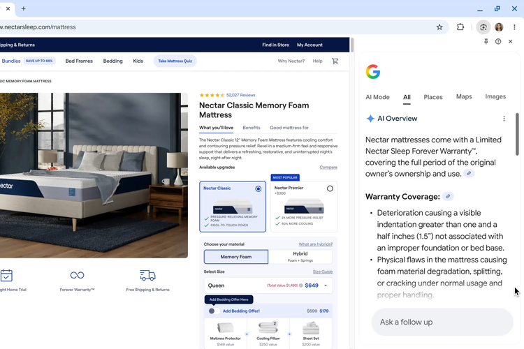 Google, Chrome, google chrome, fitur baru, browser, gemini, AI gemini, browser AI, 10 fitur baru AI Gemini di Chrome, Gemini di Chrome, Google Sulap Chrome Jadi Browser Gemini AI, Ini 10 Fitur Canggihnya, 1. Gemini langsung di Chrome, 2. Asisten browsing otomatis (agentic), 3. Ringkas informasi dari banyak tab, 4. Ingat situs lama, 5. Integrasi dengan aplikasi Google, 6. Cari pakai AI Mode di omnibox, 7. Tanya-jawab tab yang sedang dibuka, 8. Gemini Nano untuk anti-scam, 9. Blokir notifikasi dan izin yang mengganggu, 10. Ganti password dengan sekali klik